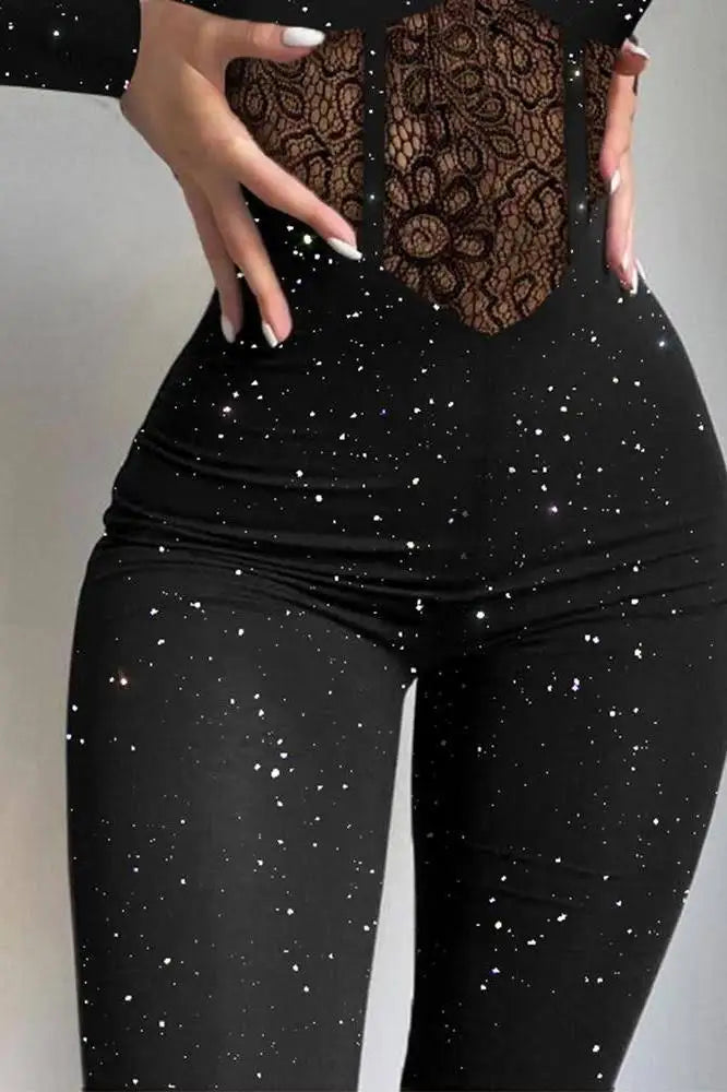 One Piece Slim Shoulder Strapped Jumpsuit