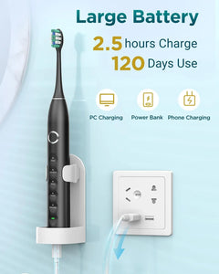 Rtauys S5 Upgraded Sonic Electric Toothbrush with 8 Brush Heads