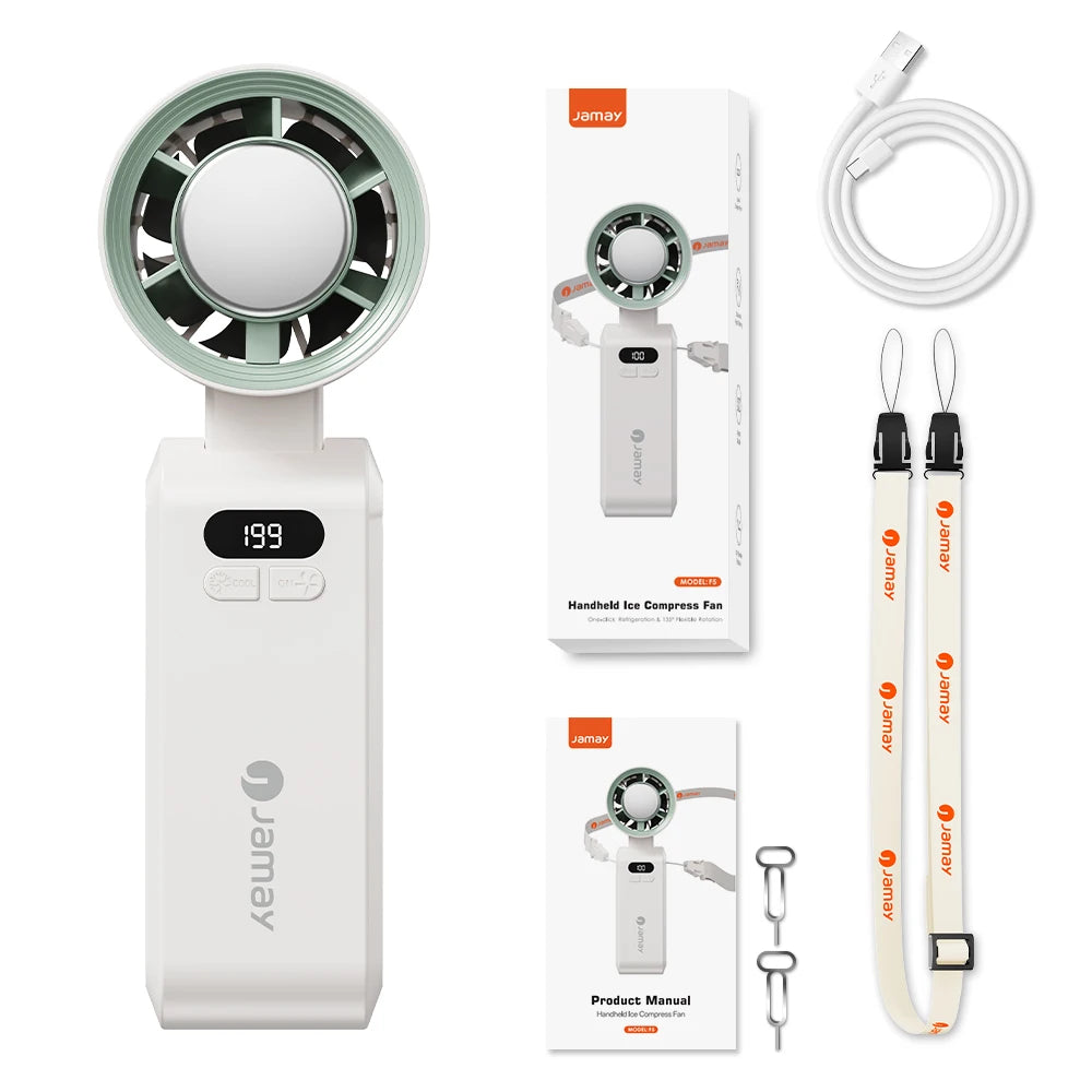Portable Handheld One-Touch Adjustable Neck Fan