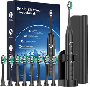 Rtauys S5 Upgraded Sonic Electric Toothbrush with 8 Brush Heads