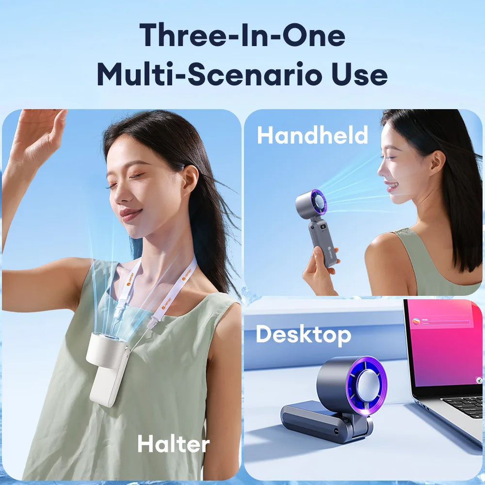 Portable Handheld One-Touch Adjustable Neck Fan