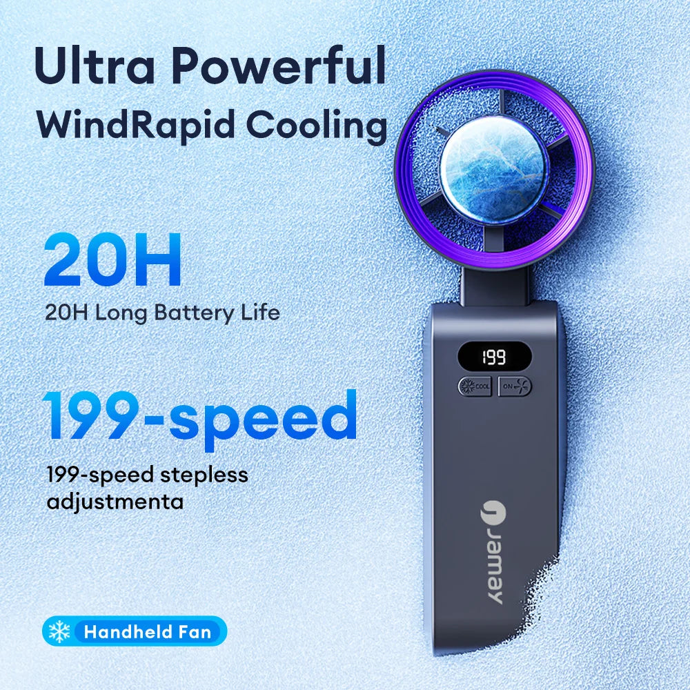 Portable Handheld One-Touch Adjustable Neck Fan