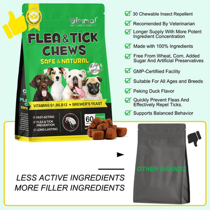 Flea and Tick Prevention Chewable Natural Supplement