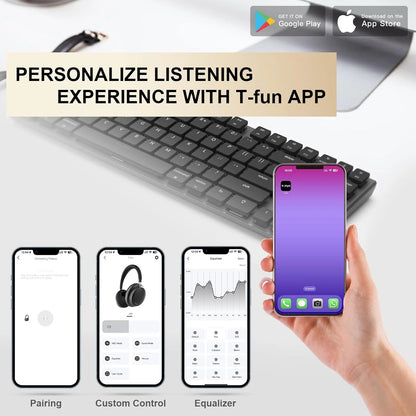 APP T-fun NC45 Bluetooth Active Noise Cancelling Headphones