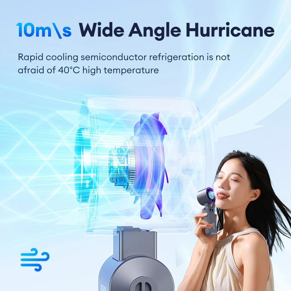 Portable Handheld One-Touch Adjustable Neck Fan