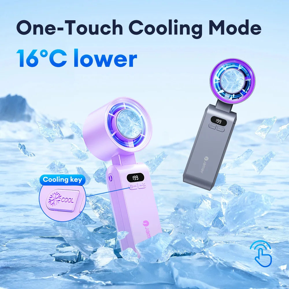 Portable Handheld One-Touch Adjustable Neck Fan