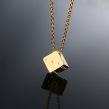 Cool Cube Dice Style Stainless Steel Necklace