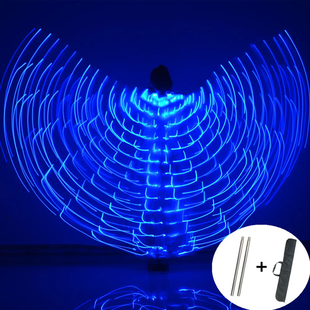 LED Colorful Fairy Wings Butterfly Belly Dancing Costume
