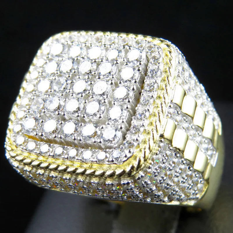 Huitan Trendy Cubic  Micro Paved Cubic Zirconia Rings