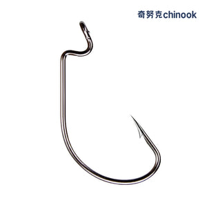 50pcs Wide Carbon Steel Offset Fishhook