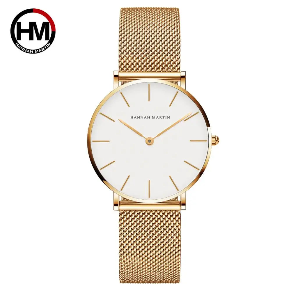 HANNAH MARTIN Stainless Steel Japan Quartz Movement Watch