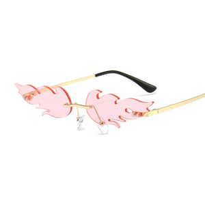 Fashion Rimless Trendy Fire Flame Shades