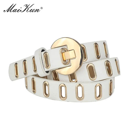 Maikun Adjustable Hole Alloy Pin Buckle Belt 