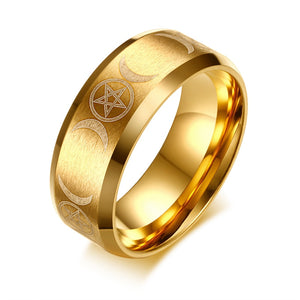 Classic Stainless Steel Horus Cross Ring