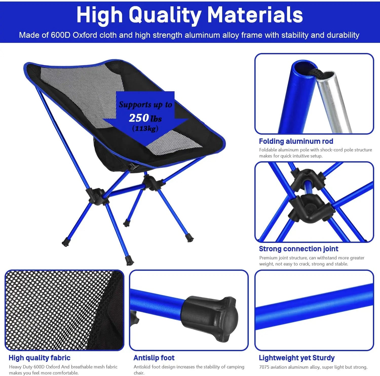 Ultralight Detachable Portable Lightweight Folding Chair