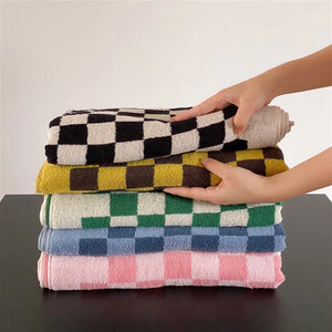 Retro Color Matching Long-Staple Cotton Skin-Friendly Towels