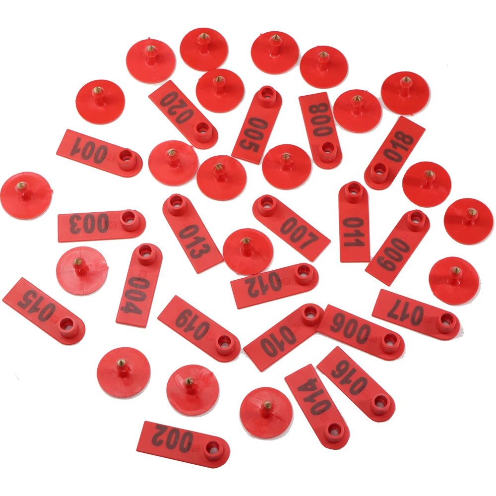 20PCS 6 Color Farm Animal Ear Plastic Tag