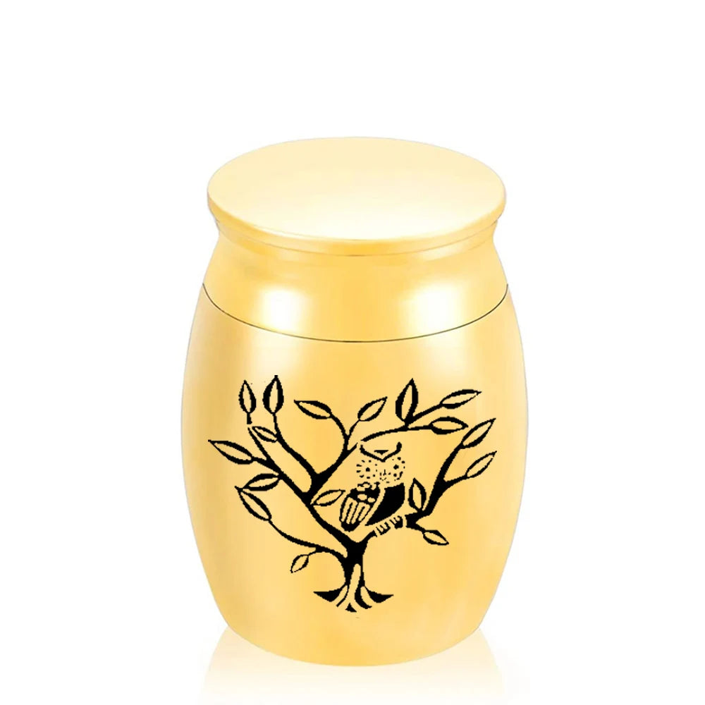 Owl Pattern Keepsake Cremation Urn