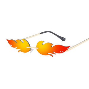 Fashion Rimless Trendy Fire Flame Shades