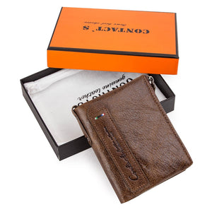 Genuine Crazy Horse Cowhide Leather Wallet