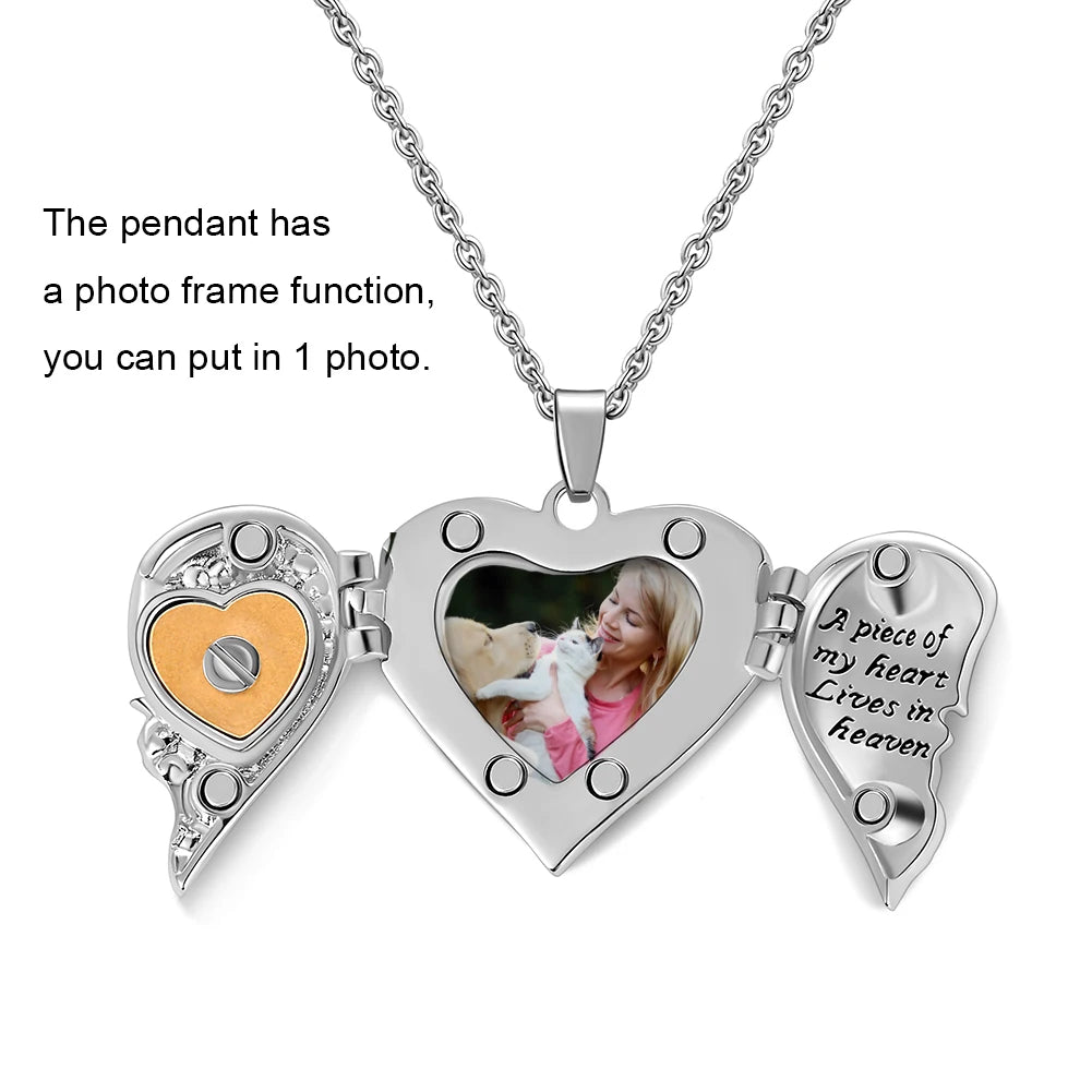 A Piece of My Heart Lives in Heaven Urn Necklace