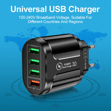 4 Port USB 45W USB Charger Fast Charge QC 3.0 Wall Charging
