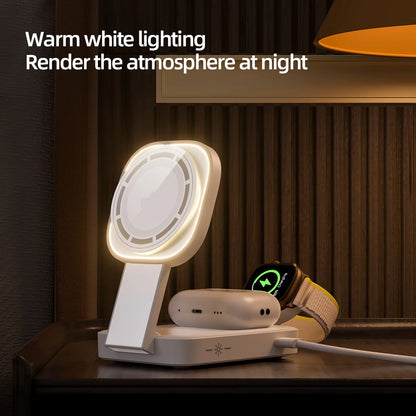 3 in 1 Foldable Magnetic Wireless Charging Stand
