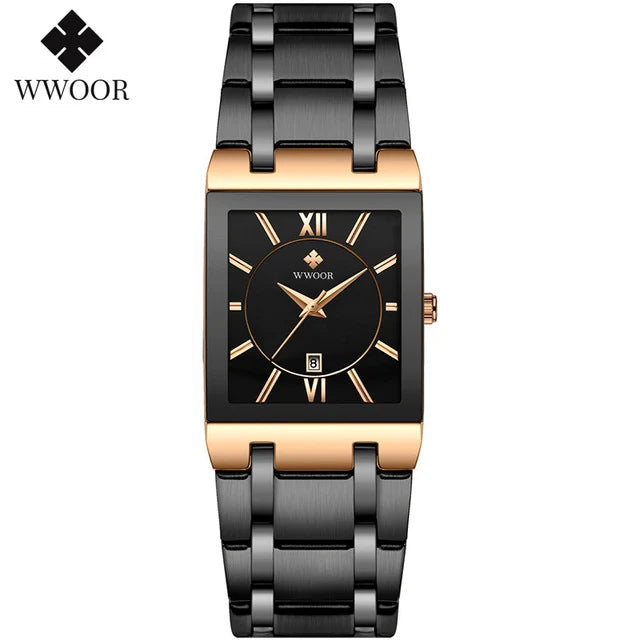 Square Face Roman Numeral Dial Ladies Watch