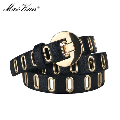 Maikun Adjustable Hole Alloy Pin Buckle Belt 