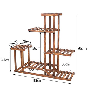 6 Tiered Wood Plant Stand