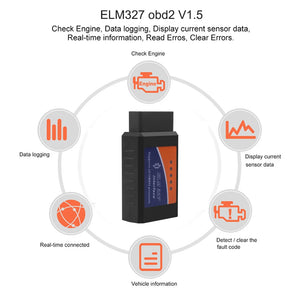 Elm327 Obd2 Scanner Elm 327 V1.5/V2.1 Bluetooth Code Reader Auto Diagnostic Scanner