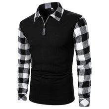 Long Sleeve Plaid Matching Zippered Shirt