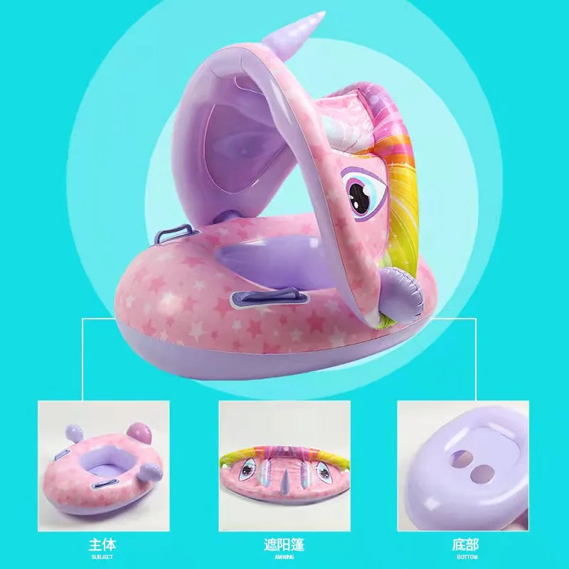 Inflatable Flamingo Kids Swimming Ring