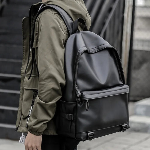 Black Leather Backpack