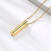 Vnox Hollow Pill Cross Engraved Cremation Urn Necklace