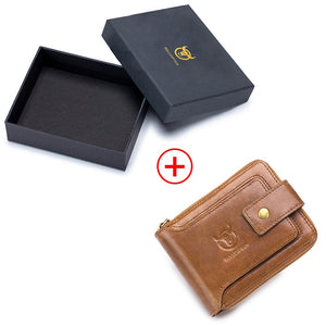 Genuine Leather RFID Multifunction Wallet