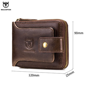 Genuine Leather RFID Multifunction Wallet