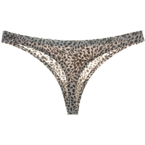 Leopard Print Seamless Low Waist Thongs