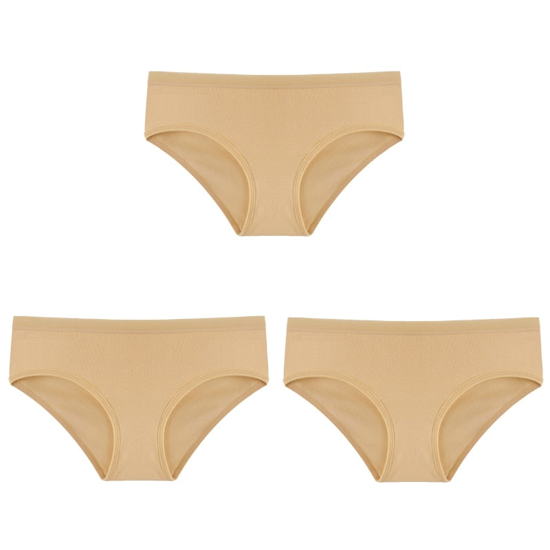 Cotton Solid Color Low-Rise Briefs