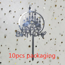 10Pcs Rose Gold Happy Birthday Cake Topper