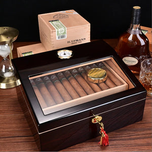 CIGARLOONG Cedar Wood Cigar Humidor