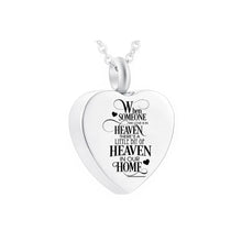 Heart-shaped Silver Cremation Pendant Necklace