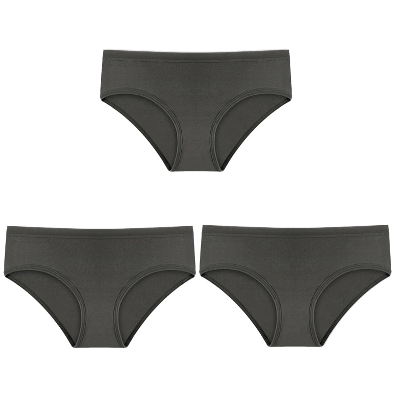 Cotton Solid Color Low-Rise Briefs