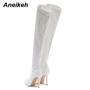 11CM Thin High Heel Over-the-Knee Side Zipper Boots