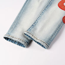 Solid Snake Embroidered Denim Pants