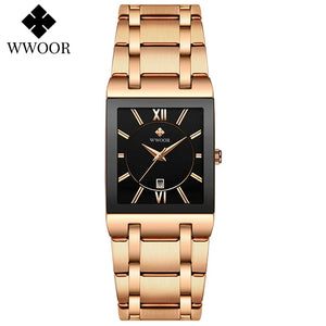 Square Face Roman Numeral Dial Ladies Watch