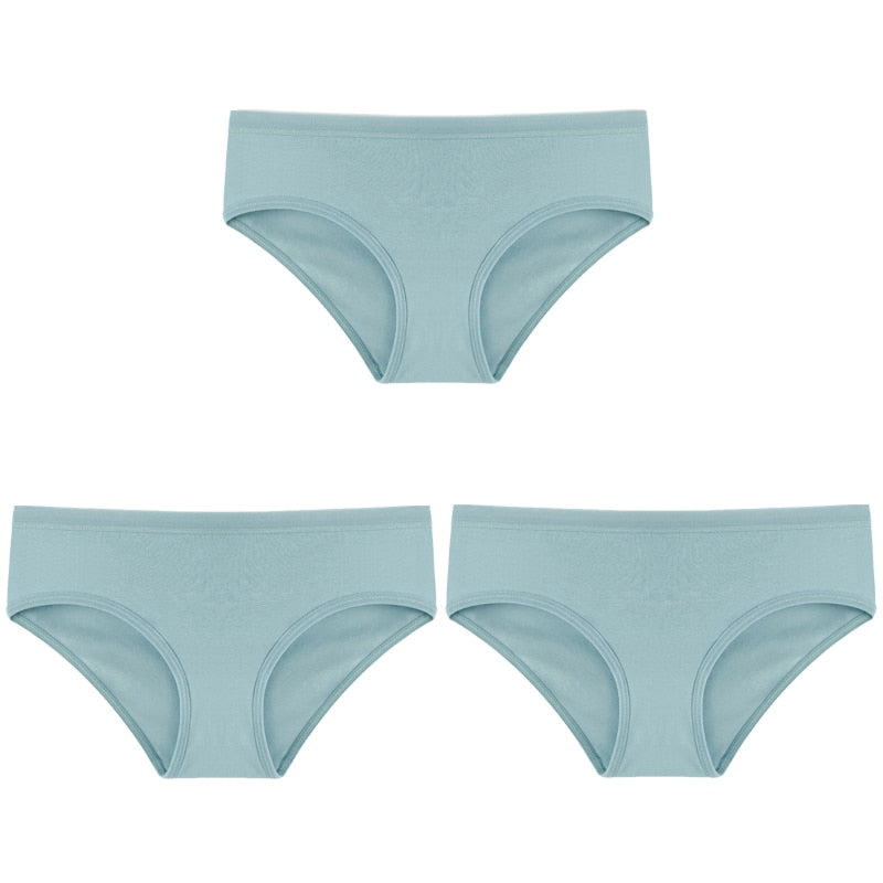 Cotton Solid Color Low-Rise Briefs