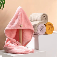 Super Absorbent Fast Drying Microfiber Hair Towel with Button