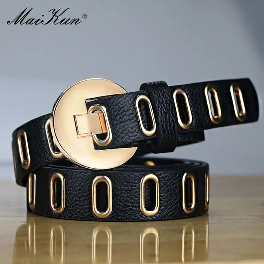 Maikun Adjustable Hole Alloy Pin Buckle Belt 