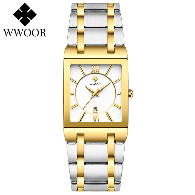 Square Face Roman Numeral Dial Ladies Watch